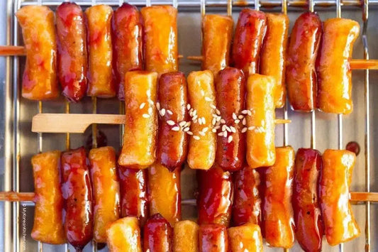 Multiple plates of visually appealing Korean Tteok 