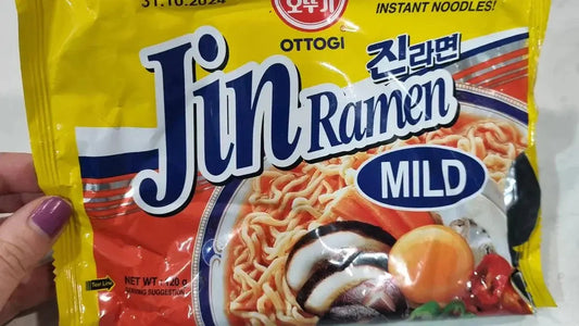 A package of Jin Ramen Mild flavor